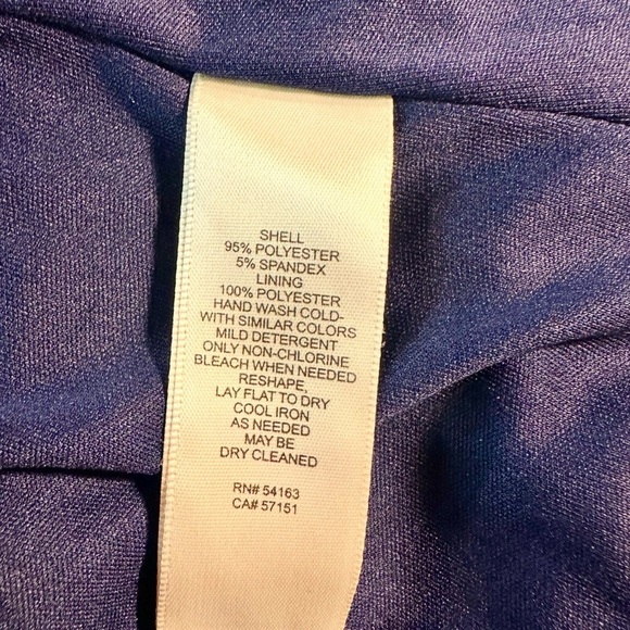 NWOT Eliza J ‘Mandy’ Navy Blue 3/4 Sleeve Fit & Flare Style Dress Plus Size 18W - Picture 10 of 16